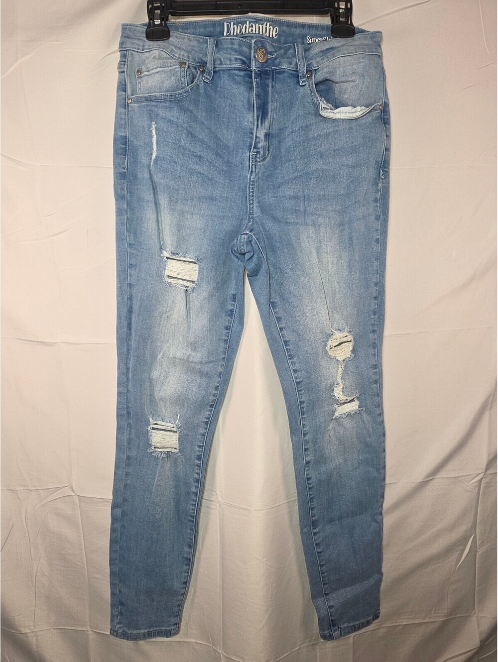 Rhodanthe Super Skinny Jeans Light Wash Stretch Denim Women's Size 12
